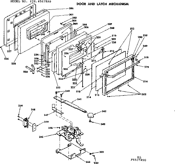 Door and latch mechanism