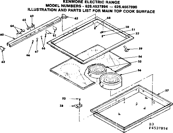 Main top cook surface
