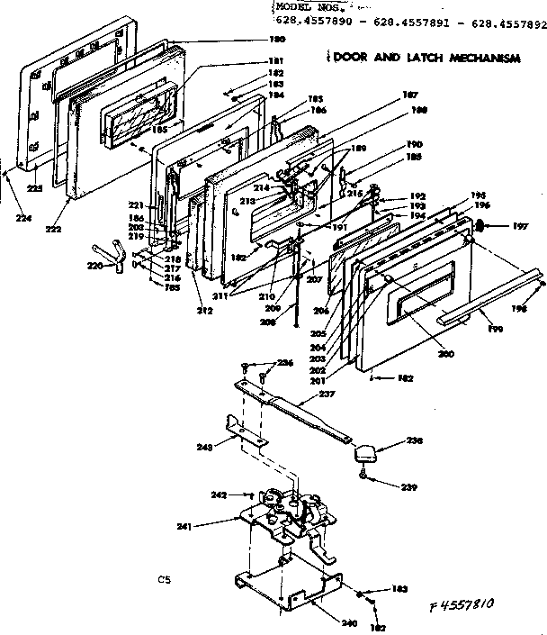 DOOR AND LATCH MECHANISM