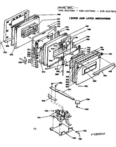 Door and latch mechanism