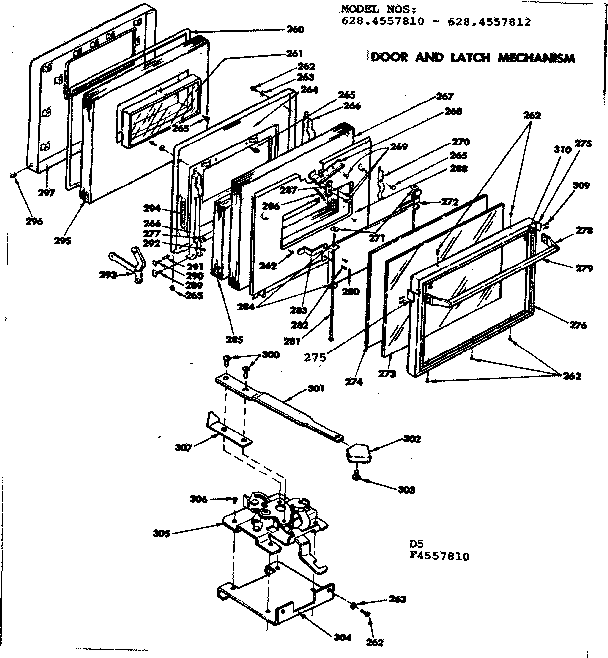 DOOR AND LATCH MECHANISM