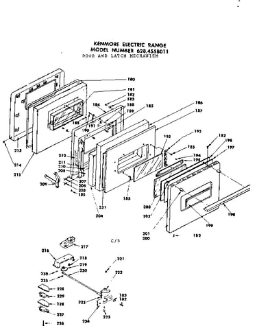 Door and latch mechanism