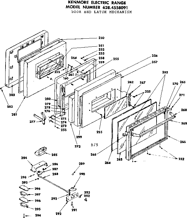 Door and latch mechanism