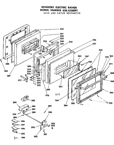 Door and latch mechanism