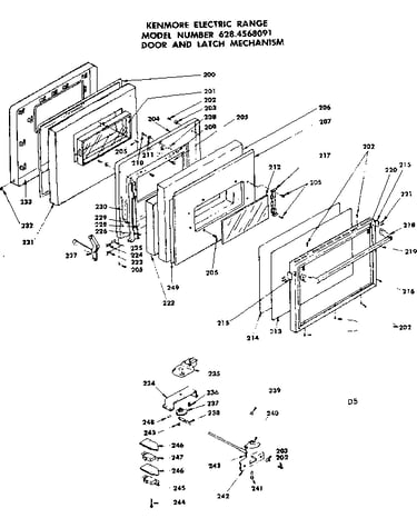Door and latch mechanism