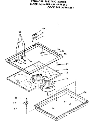 Cook top assembly