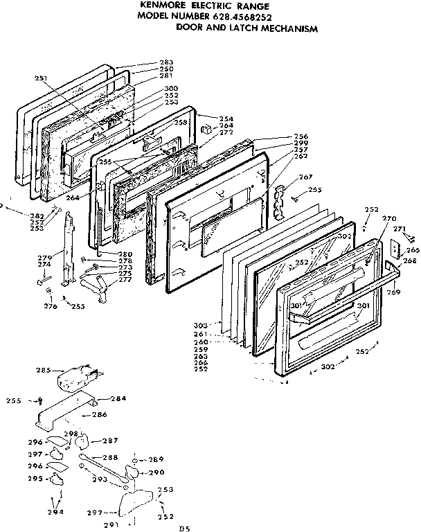 Door and latch mechanism