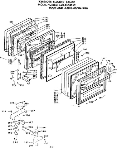 Door and latch mechanism