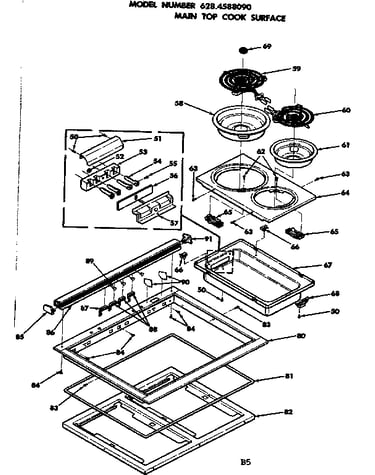 Main top cook surface