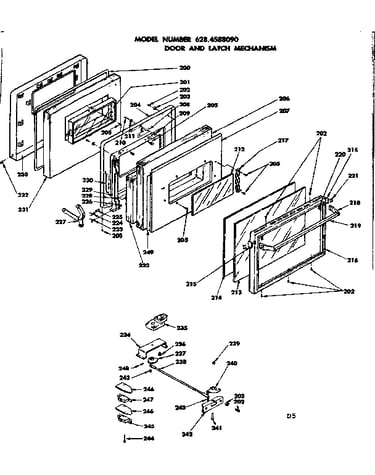 Door and latch mechanism