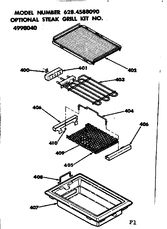 Optional steak grill kit