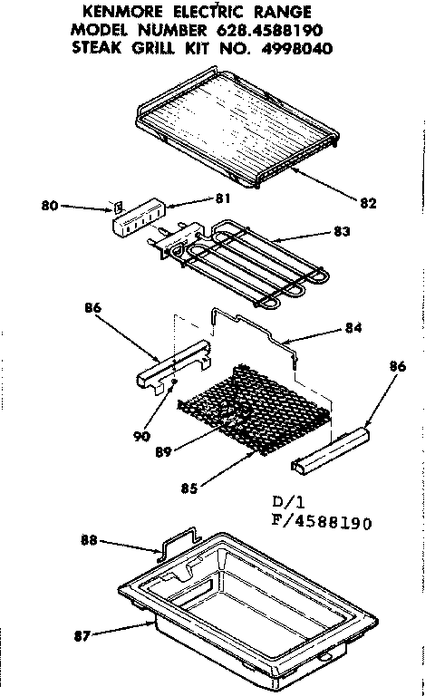 Steak grill kit no. 4998040