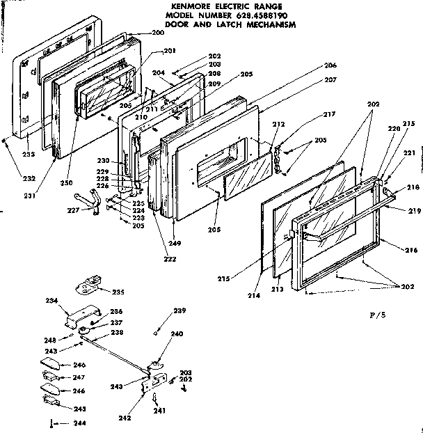 Door and latch mechanism