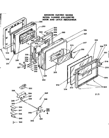 Door and latch mechanism