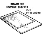 Kenmore 6284588190 optional cutting board kit diagram