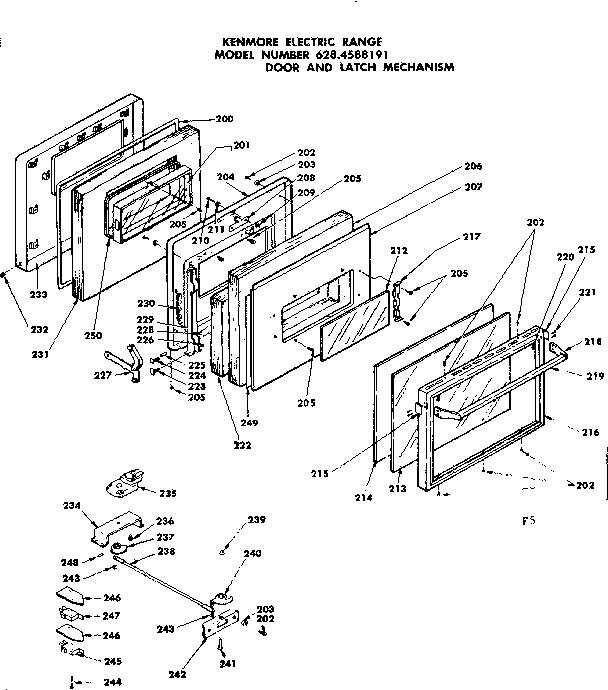 Door and latch mechanism
