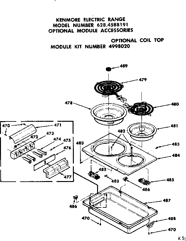 COIL TOP MODULE KIT NO. 4998020