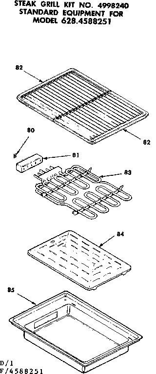 Steak grill kit no. 4998240
