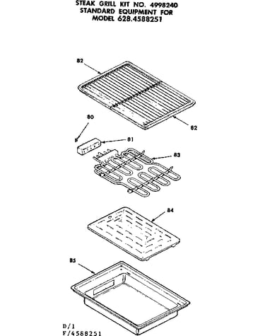 Steak grill kit no. 4998240