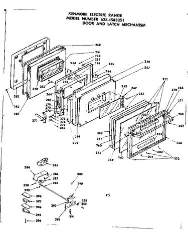 Door and latch mechanism