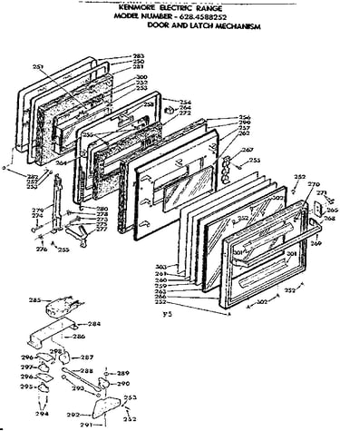 Door and latch mechanism
