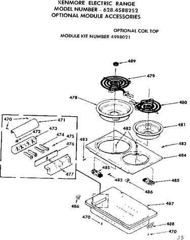 Optional coil top module kit no. 4998021