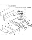 Backguard and cooktop assembly