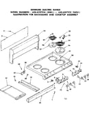 Backguard and cooktop assembly