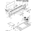 Kenmore 6286217810 backguard and cooktop assembly diagram