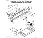 Kenmore 6286227910 backguard and cooktop assembly diagram
