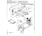 Kenmore 6286247120 backguard and cooktop assembly diagram