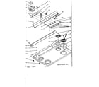 Kenmore 6286247020 backguard and cooktop assembly diagram