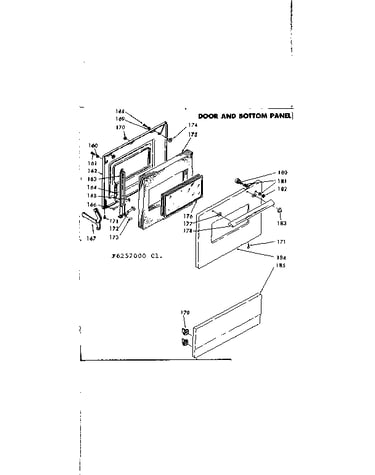 Door and bottom panel