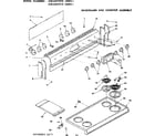 Kenmore 6286267810 backguard and cooktop assembly diagram