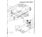 Kenmore 6286267000 backguard and cooktop assembly diagram