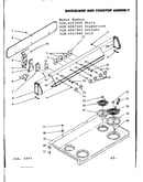 Backguard and cooktop assembly