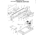 Kenmore 6286288310 backguard and cooktop assembly diagram