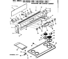 Kenmore 6286367810 backguard and cooktop assembly diagram