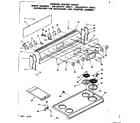 Kenmore 6286367910 backguard and cooktop assembly diagram