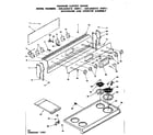 Kenmore 6286368210 backguard and cooktop assembly diagram
