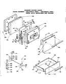 Door, latch mechanism and drawer