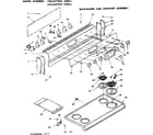 Kenmore 6286417810 backguard and cooktop assembly diagram