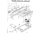 Kenmore 6286417811 backguard and cooktop assembly diagram