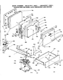 Door, latch mechanism and drawer