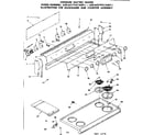 Kenmore 6286417910 backguard and cooktop assembly diagram
