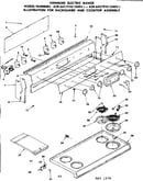 Backguard and cooktop assembly