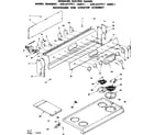 Kenmore 6286417911 backguard and cooktop assembly diagram