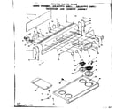 Kenmore 6286427912 backguard and cooktop assembly diagram