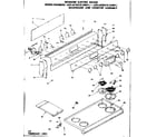 Kenmore 6286418210 backguard and cooktop assembly diagram