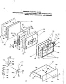 Door, latch mechanism and drawer